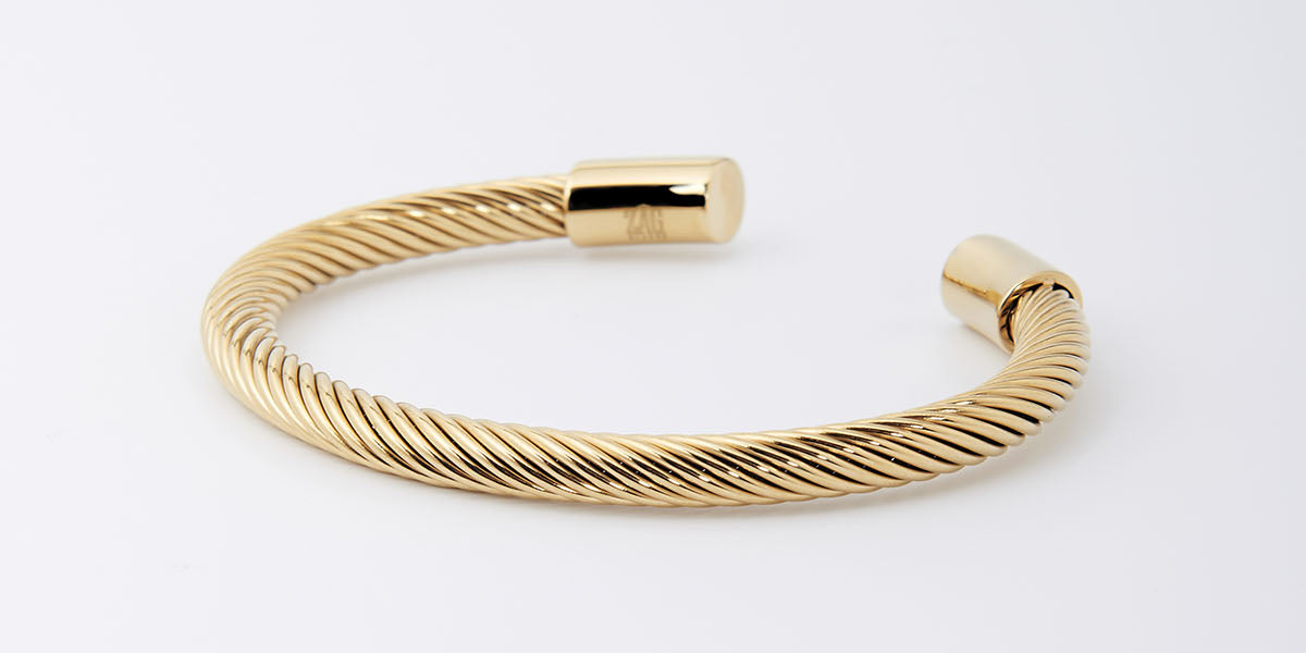 Bracelet Jonc Maëlle (Acier doré)