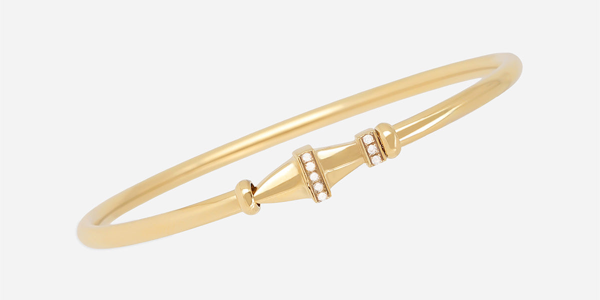 Bracelet Jonc Valerio (Acier doré)