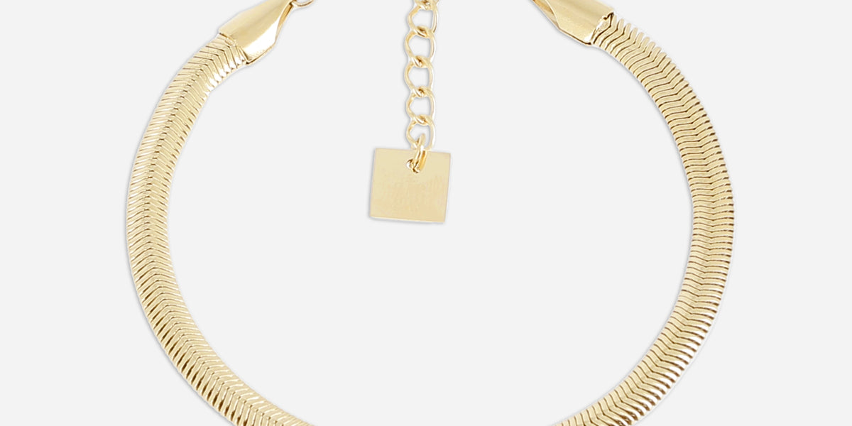 Bracelet Anubis (Acier doré)
