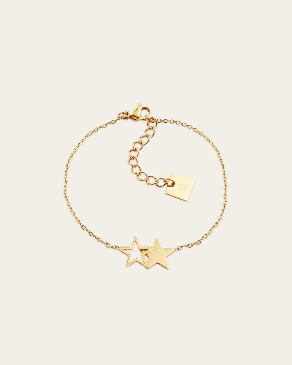 Bracelet Double star (Acier doré)