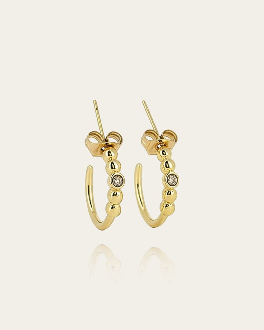 Boucles d'oreilles créoles Muri (Acier doré)