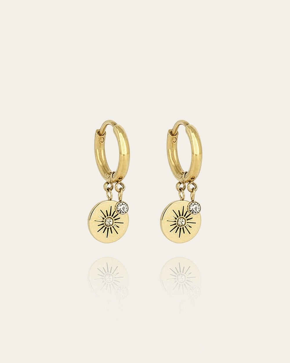 Boucles d'oreilles Ariel (Acier doré)