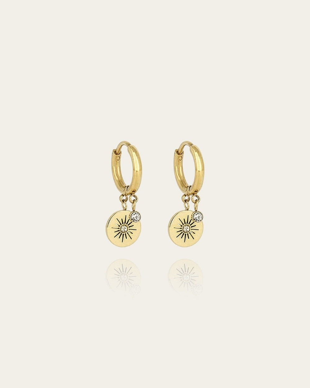 Boucles d'oreilles Ariel (Acier doré)