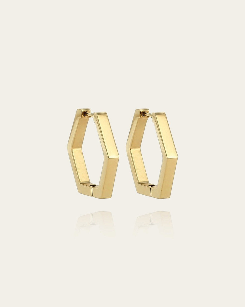 Boucles d'oreilles Octa (Acier doré)
