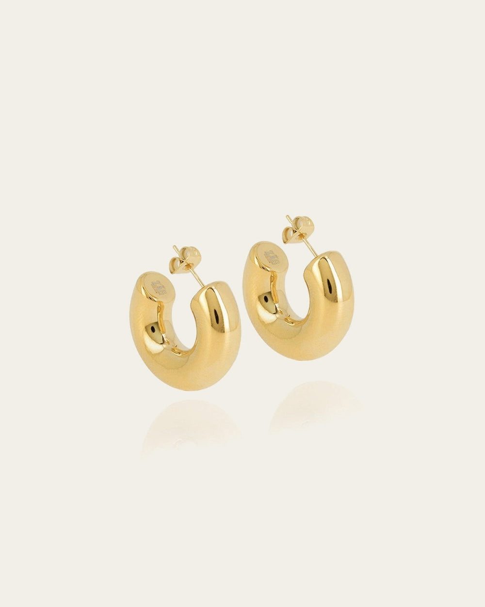 Boucles d'oreilles Thaïs (Acier doré)