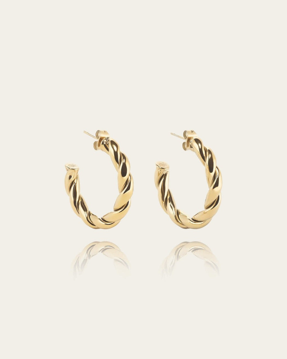 Boucles d'oreilles Torsade (Acier doré)