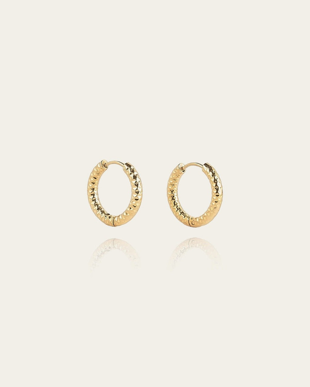 Boucles d'oreilles Hydra (Acier doré)