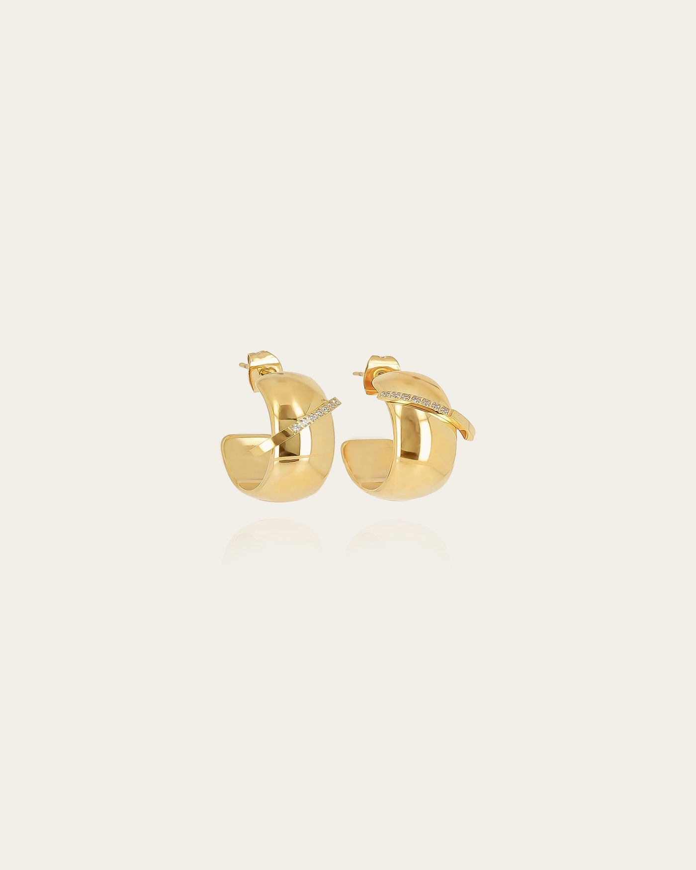 Boucles d'oreilles Sadie (Acier doré)