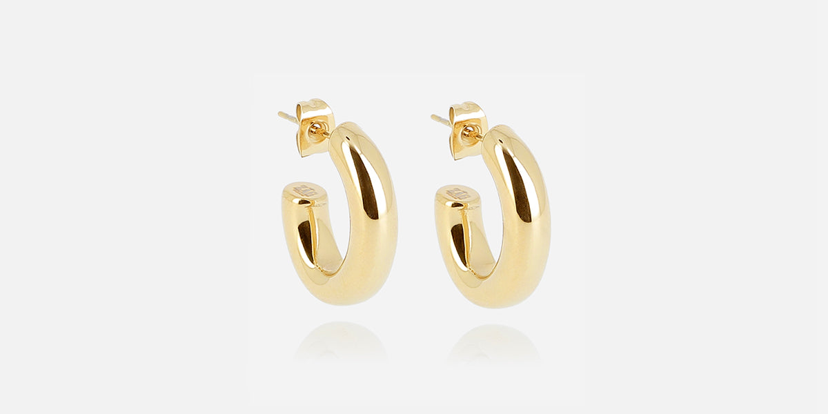 Boucles d'oreilles Subtile (Acier doré)
