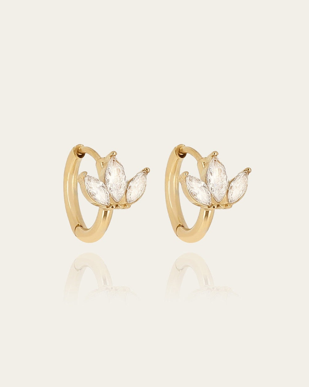 Boucles d'oreilles Clémentine (Acier doré)