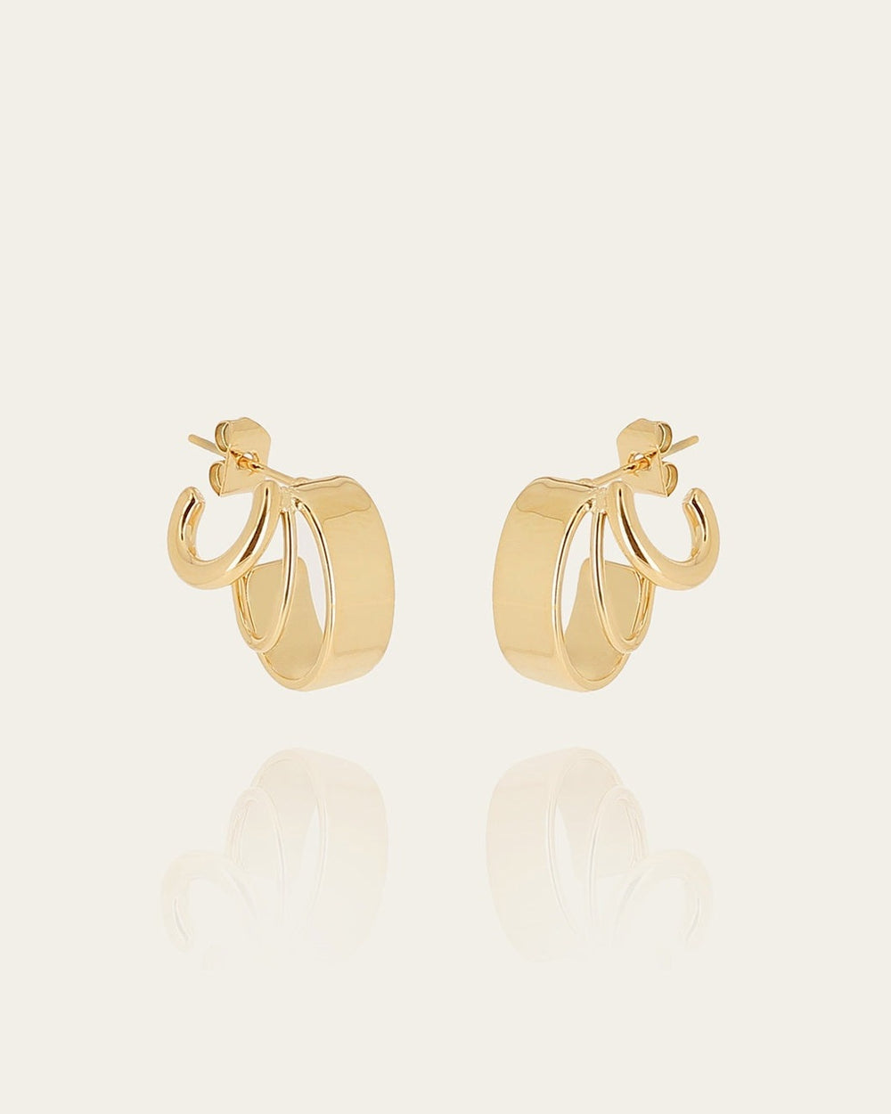 Boucles d'oreilles Deva (Acier doré)