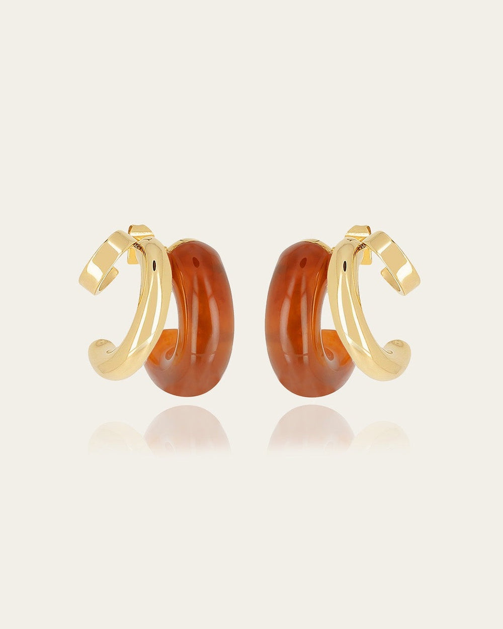 Boucles d'oreilles Luciana (Acier doré)