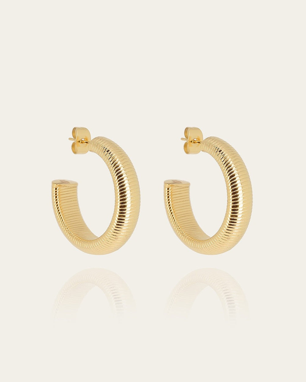 Boucles d'oreilles Kaneko (Acier doré)