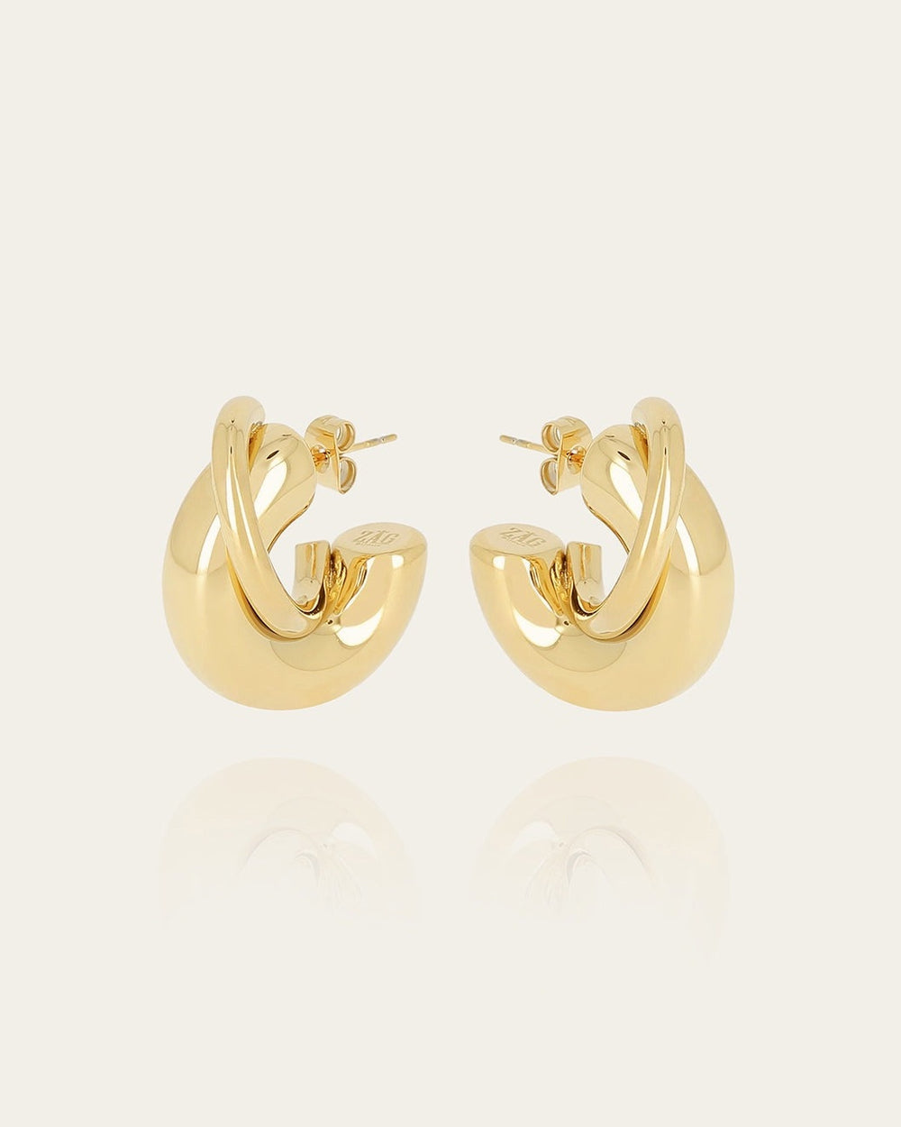 Boucles d'oreilles Chika (Acier doré)