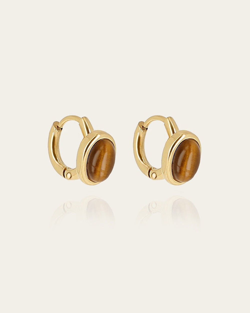 Boucles d'oreilles Cabaji (Acier doré)