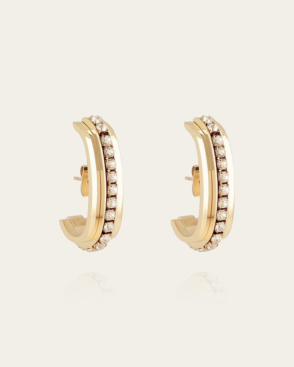 Boucles d'oreilles Domenico (Acier doré)