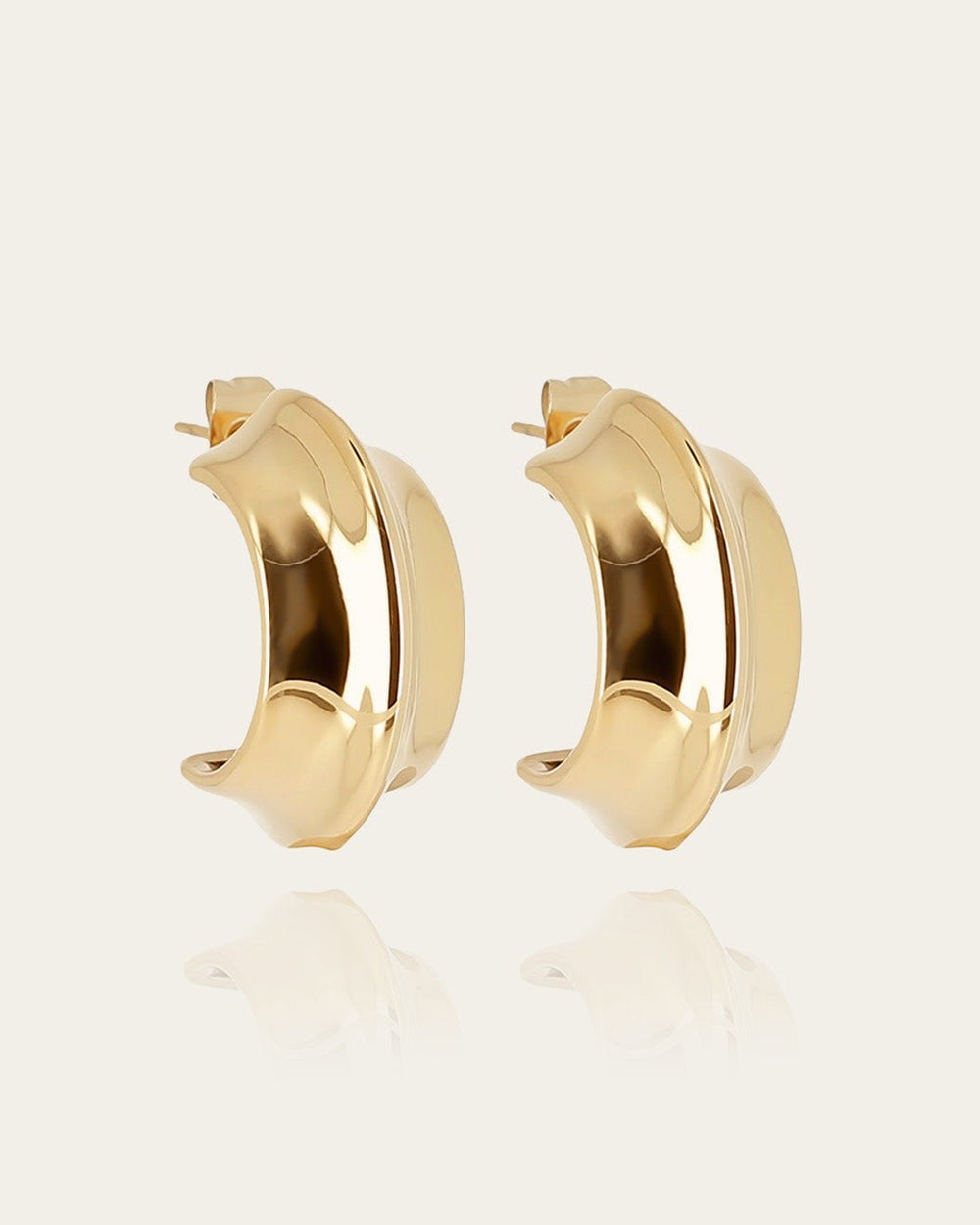 Boucles d'oreilles Kaima (Acier doré)