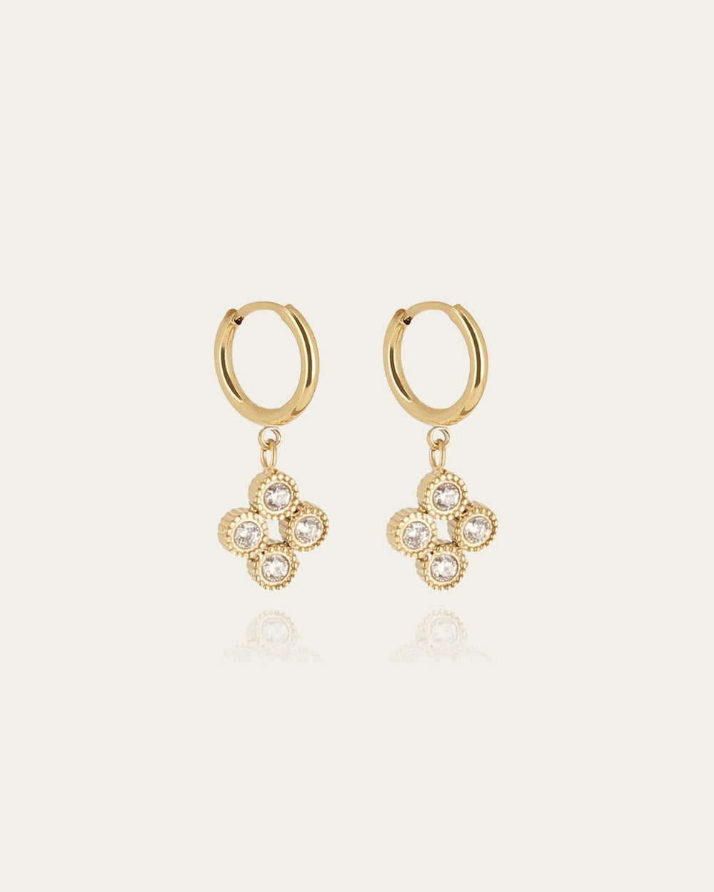 Boucles d'oreilles Candela (Acier doré)