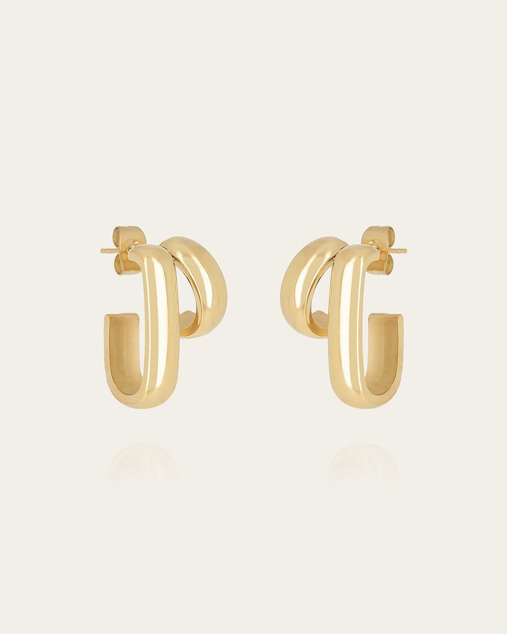 Boucles d'oreilles Astrolab (Acier doré)