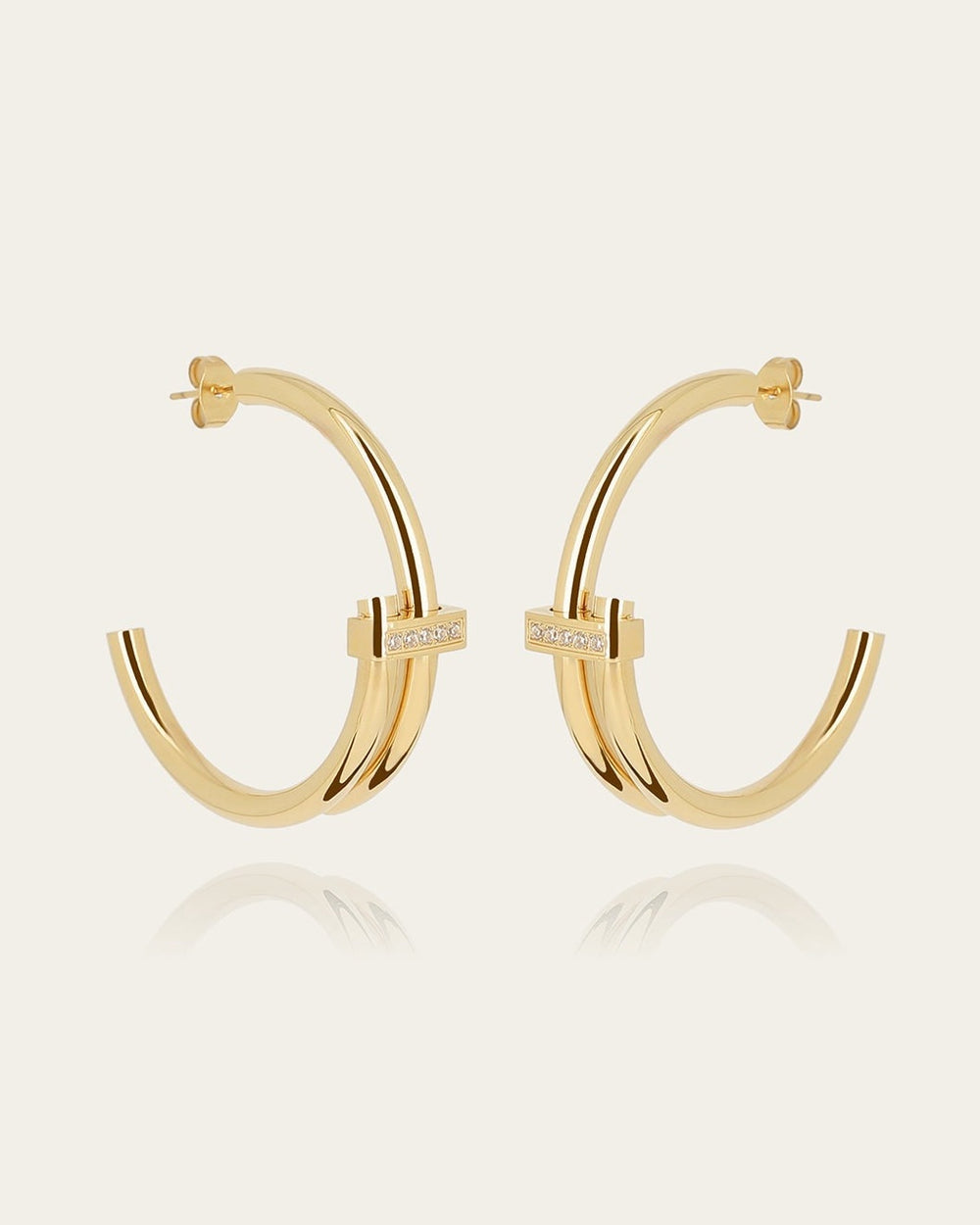 Boucles d'oreilles Narcao (Acier doré)