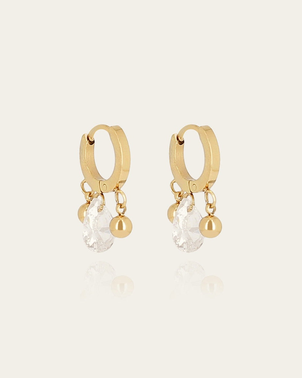 Boucles d'oreilles Isernia (Acier doré)