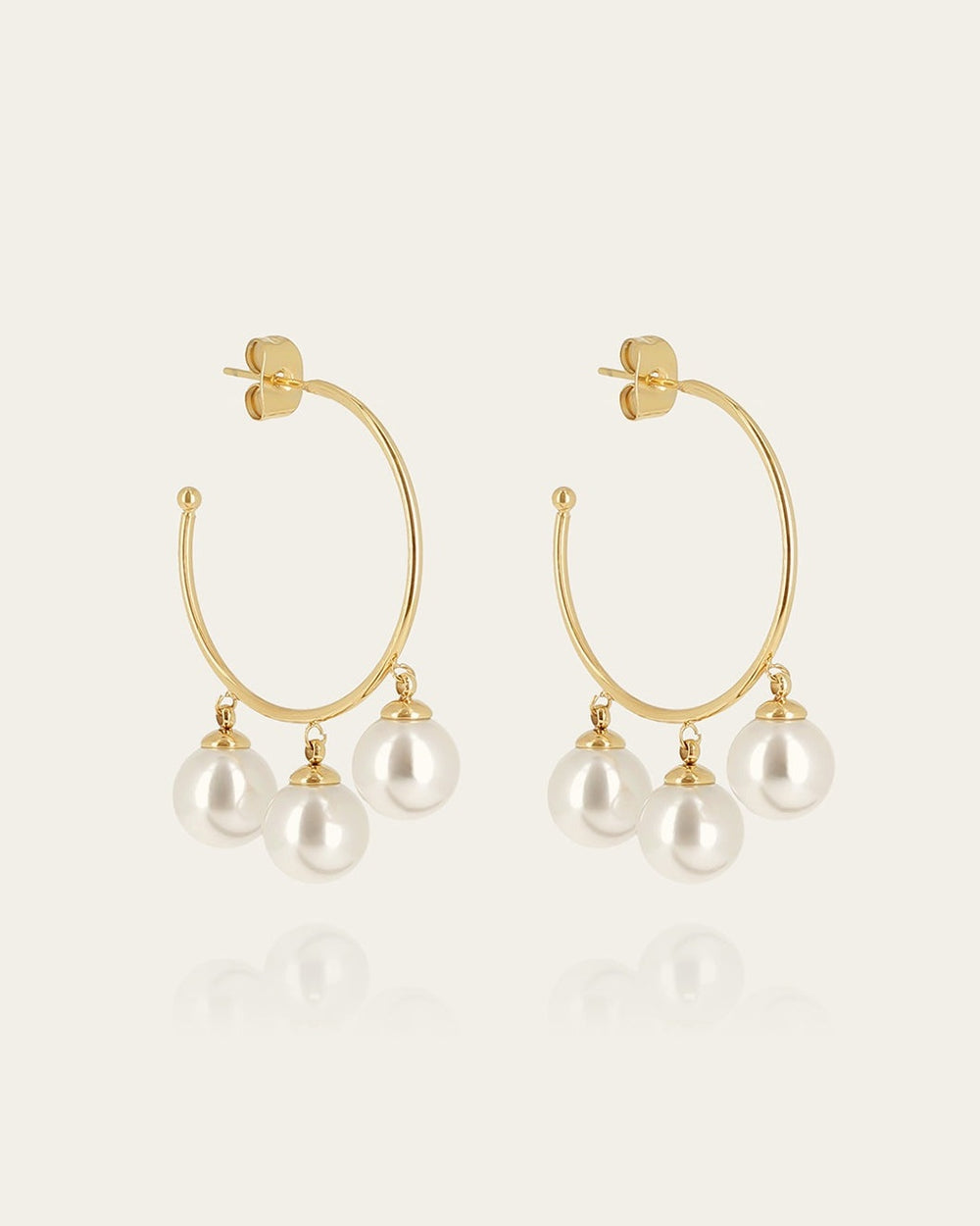 Boucles d'oreilles Avoria (Acier doré)