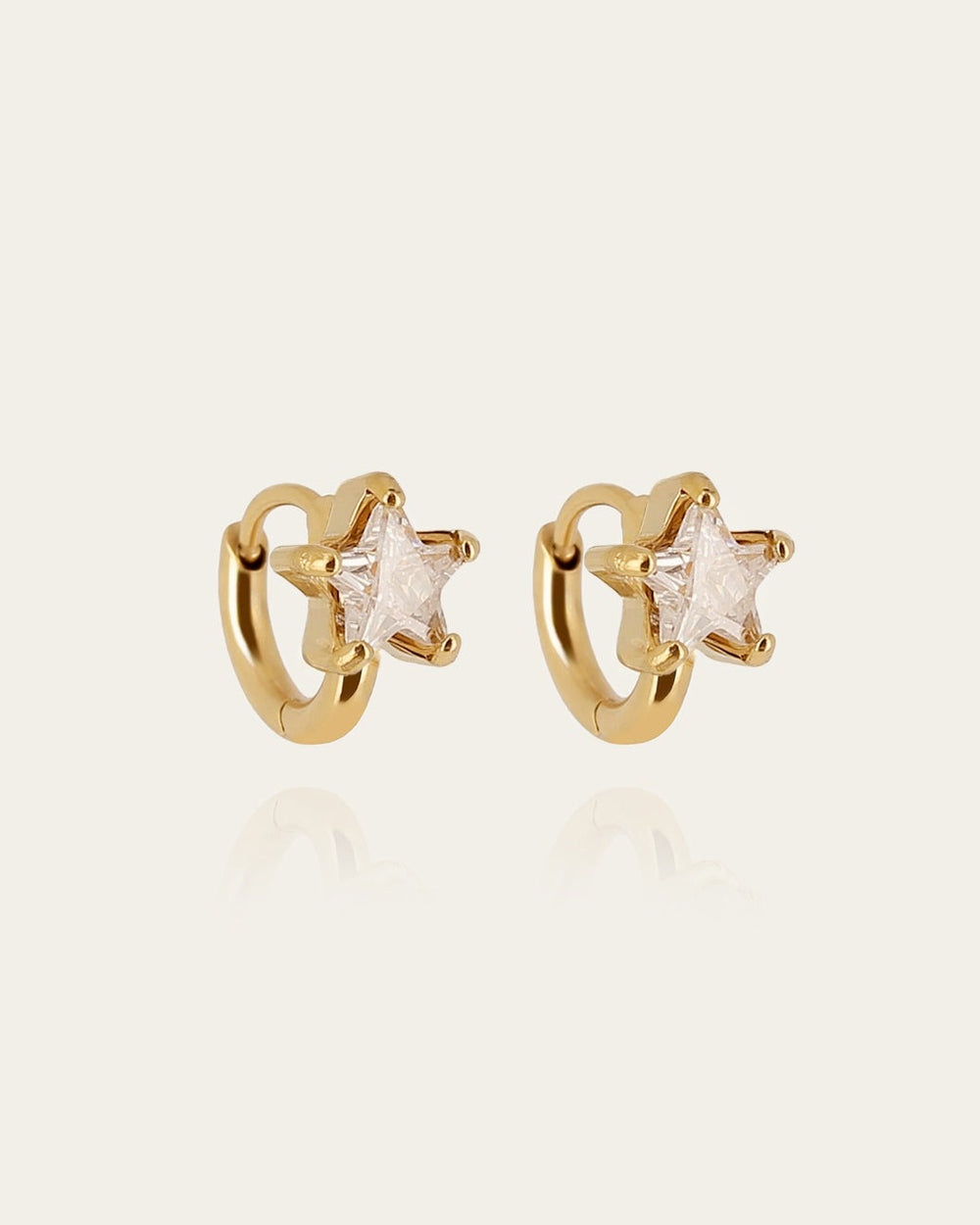 Boucles d'oreilles Amandine (Acier doré)