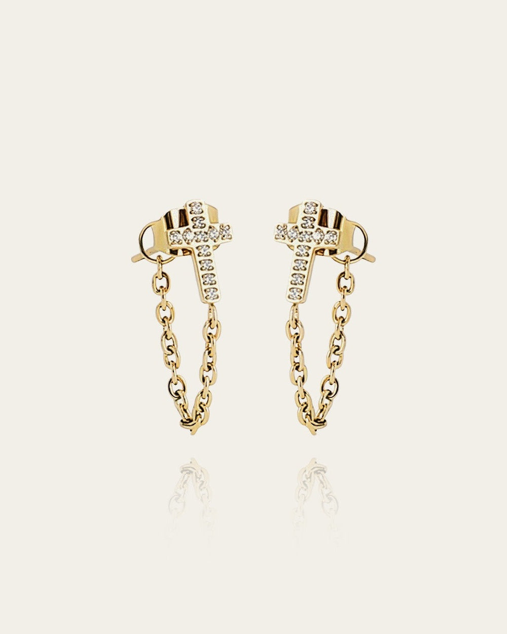 Boucles d'oreilles Evangelista (Acier doré)