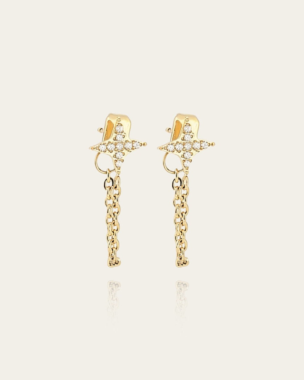 Boucles d'oreilles Stella (Acier doré)