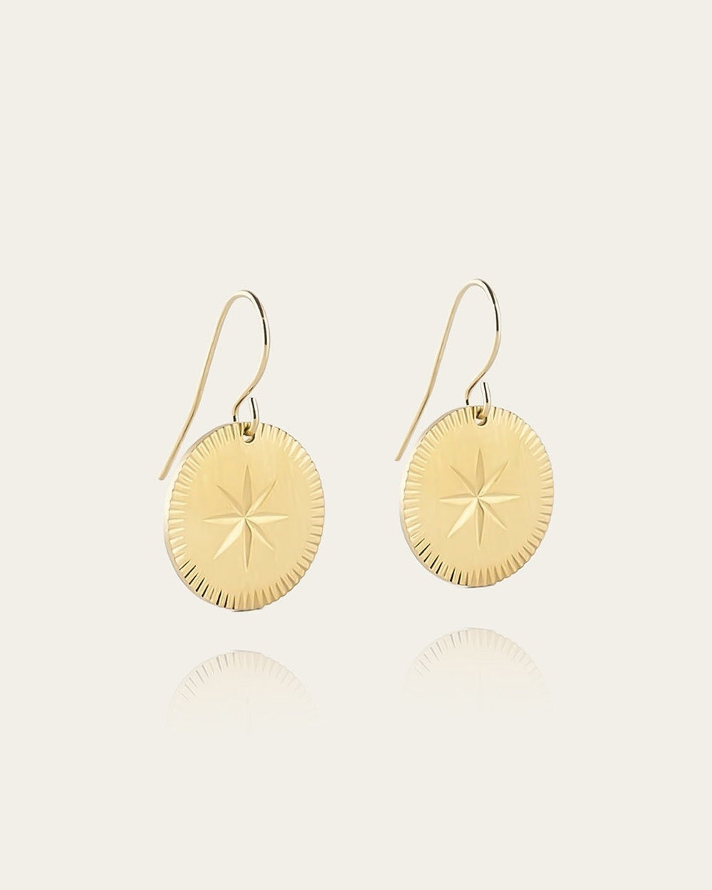 Boucles d'oreilles Hélios (Acier doré)