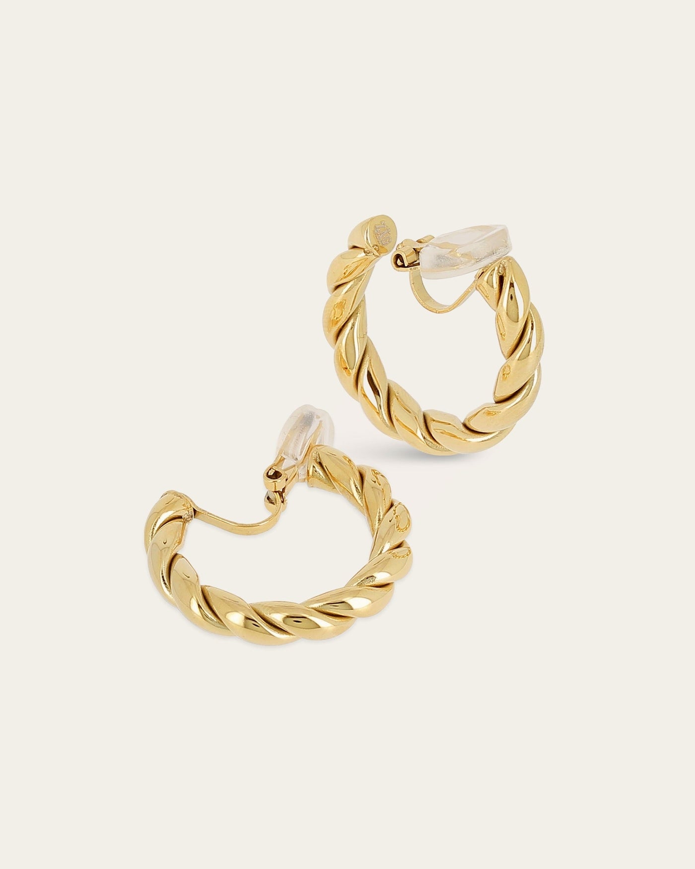 Boucles d'oreilles à clips Flavie (Acier doré)