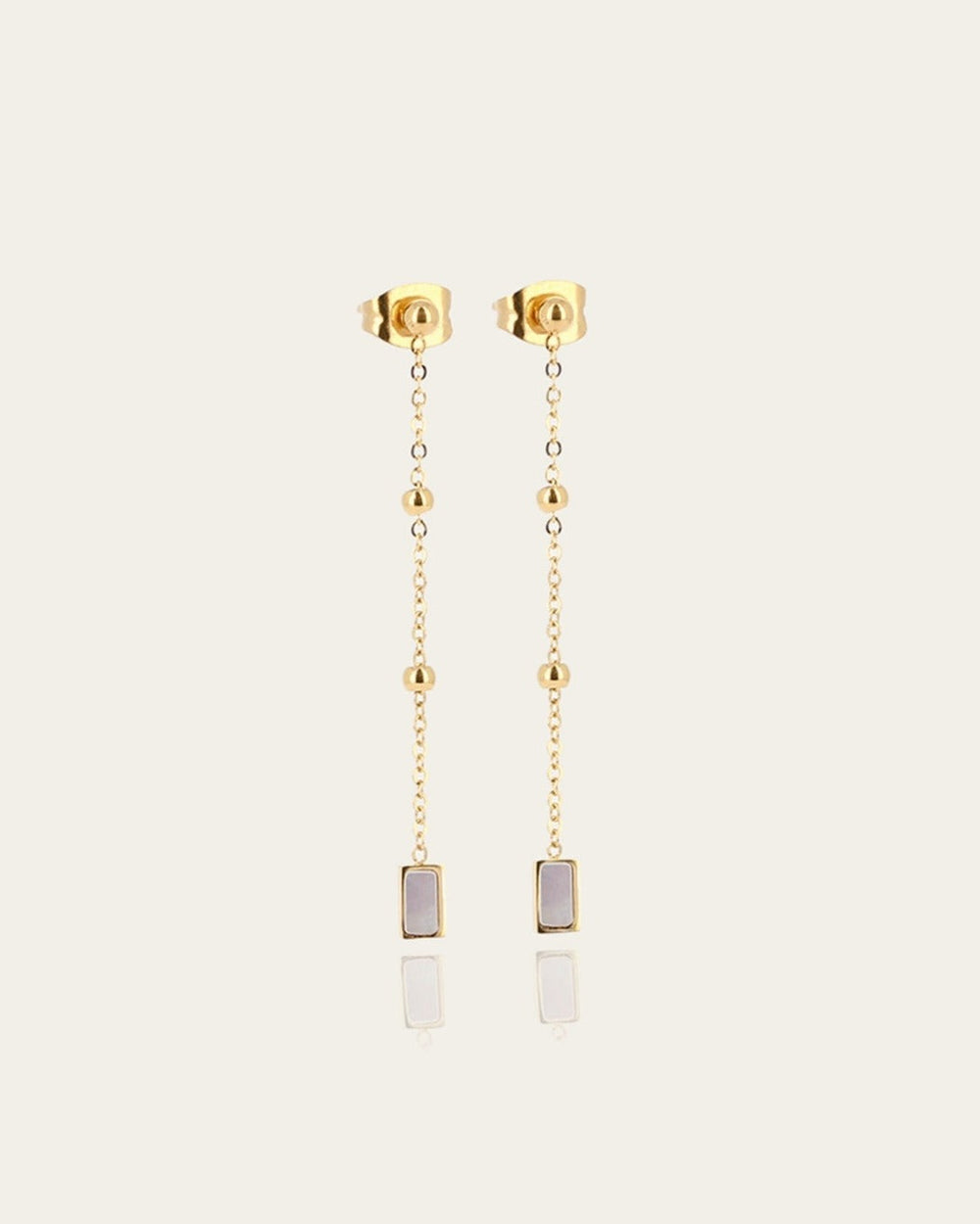Boucles d'oreilles Bay (Acier doré)