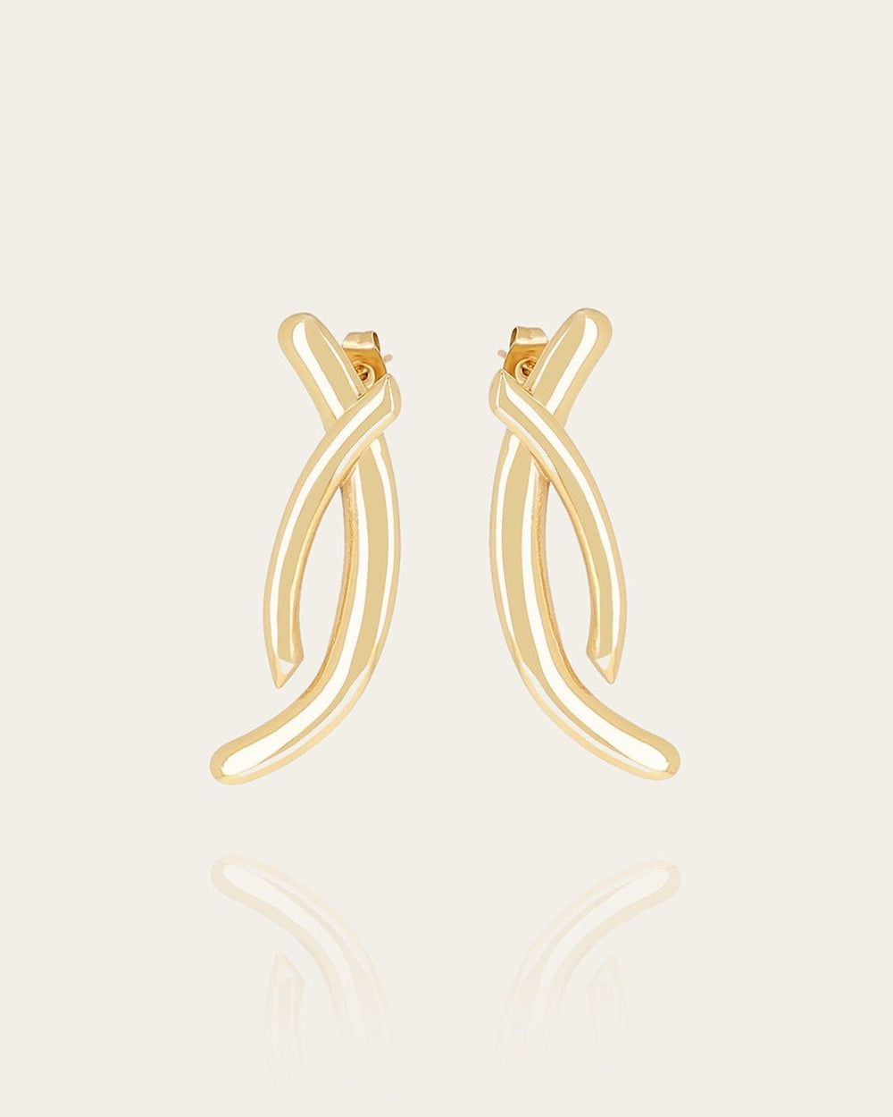 Boucles d'oreilles Apion (Acier doré)