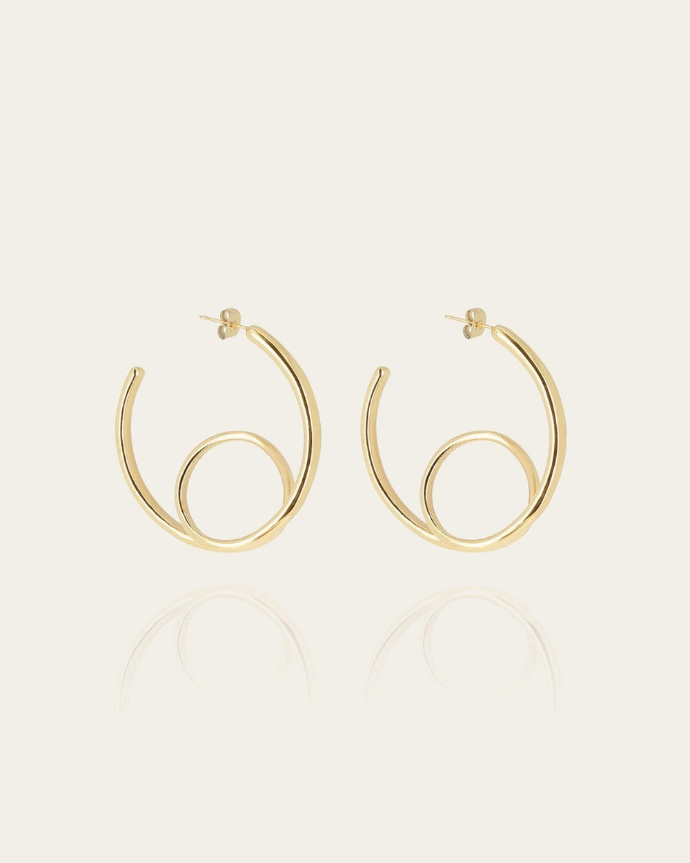 Boucles d'oreilles Vicky (Acier doré)