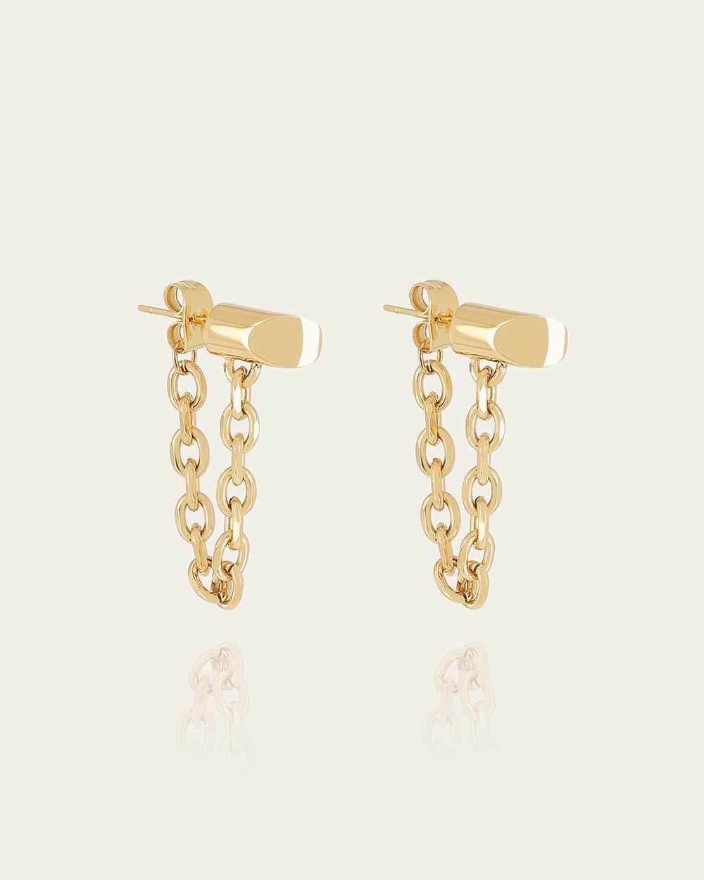 Boucles d'oreilles Irisu (Acier doré)