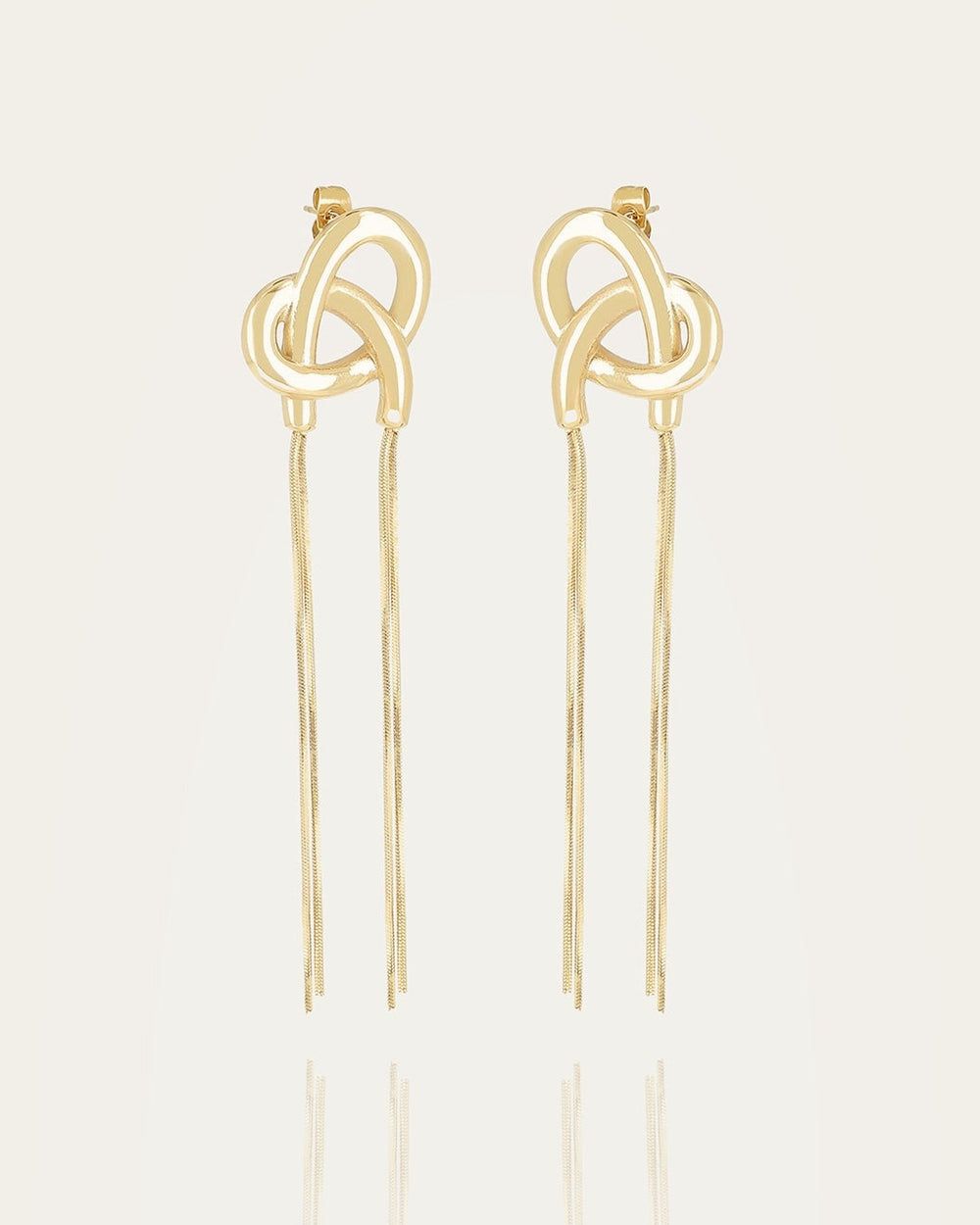 Boucles d'oreilles Bretzel (Acier doré)