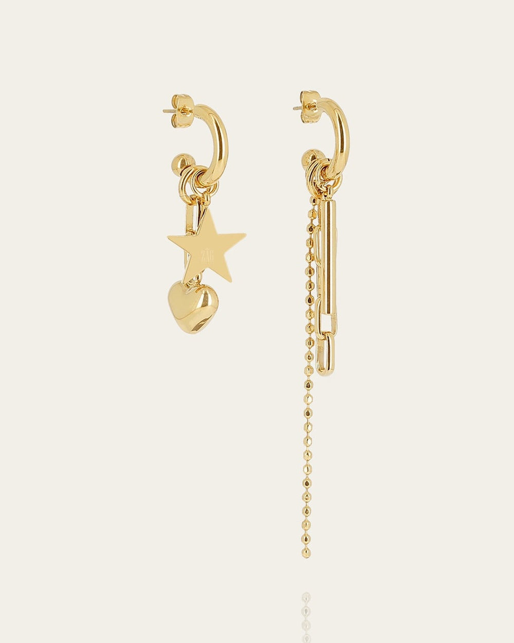 Boucles d'oreilles Cure (Acier doré)