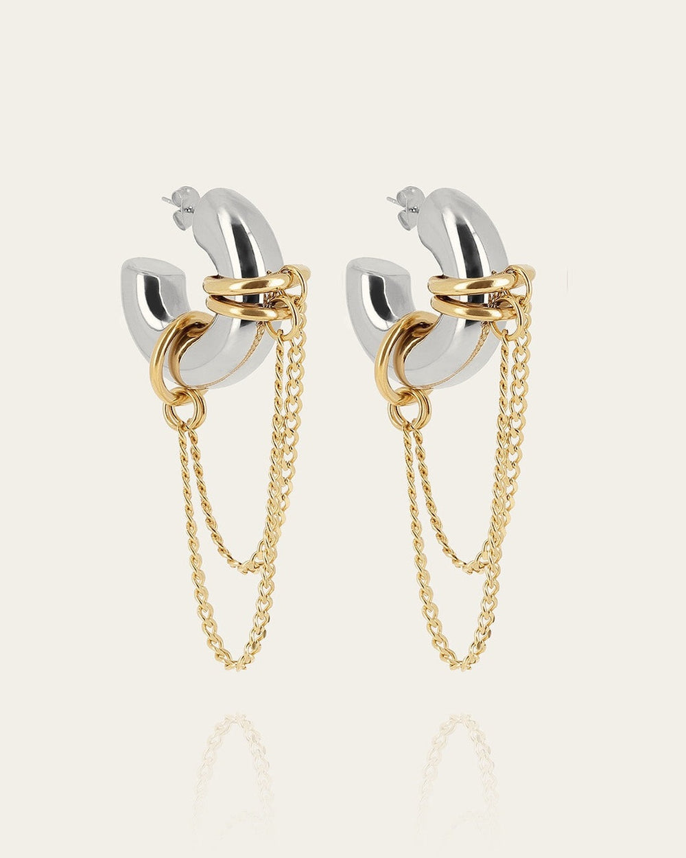 Boucles d'oreilles Frankie (Acier doré)