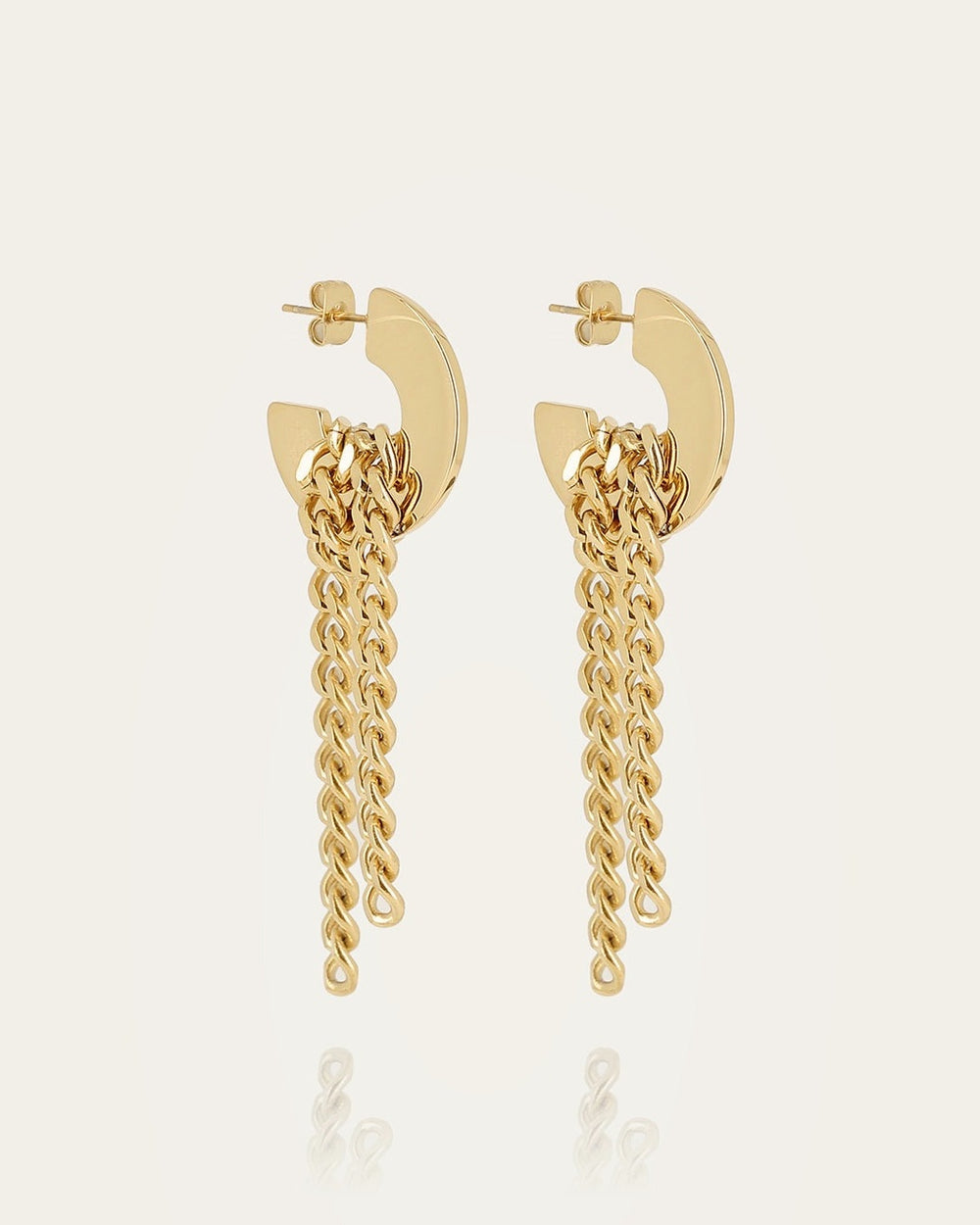 Boucles d'oreilles Eclipse (Acier doré)