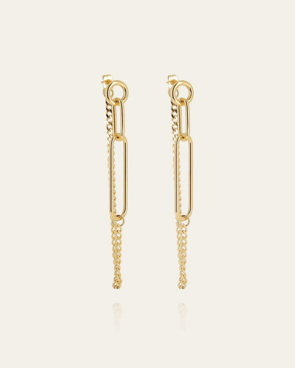 Boucles d'oreilles Solis (Acier doré)