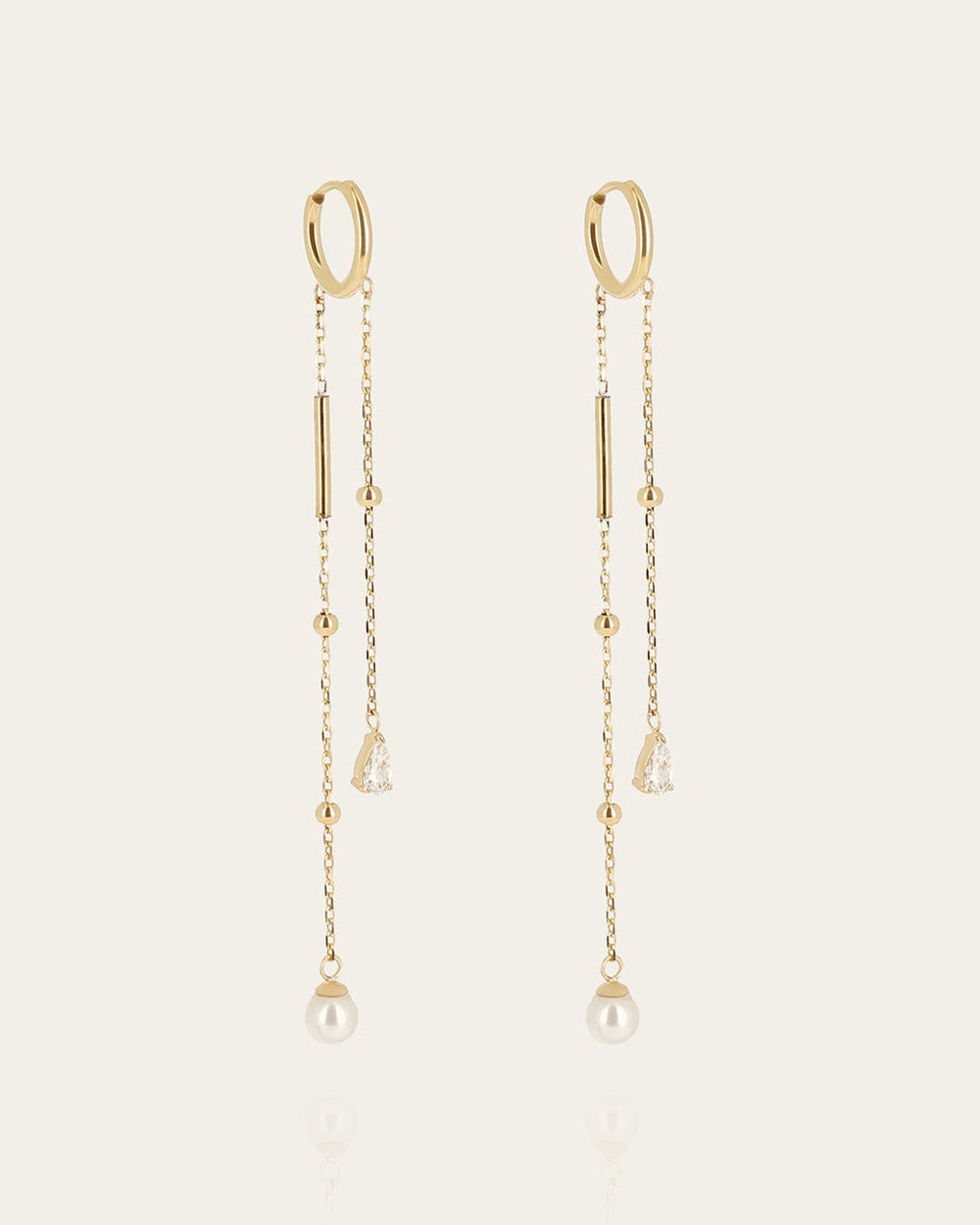 Boucles d'oreilles Zya (Acier doré)