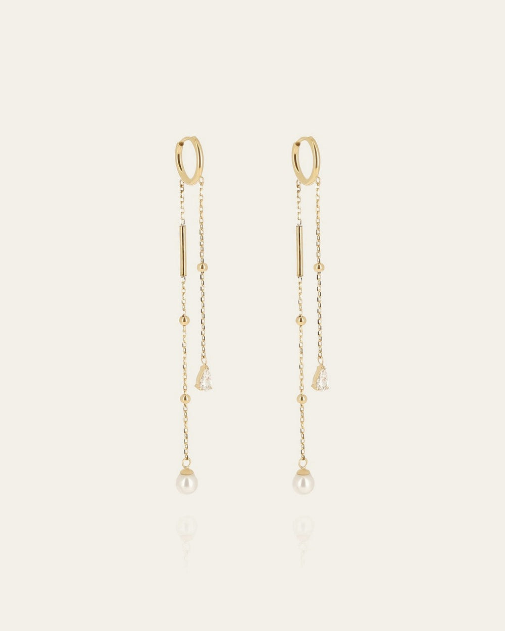 Boucles d'oreilles Zya (Acier doré)