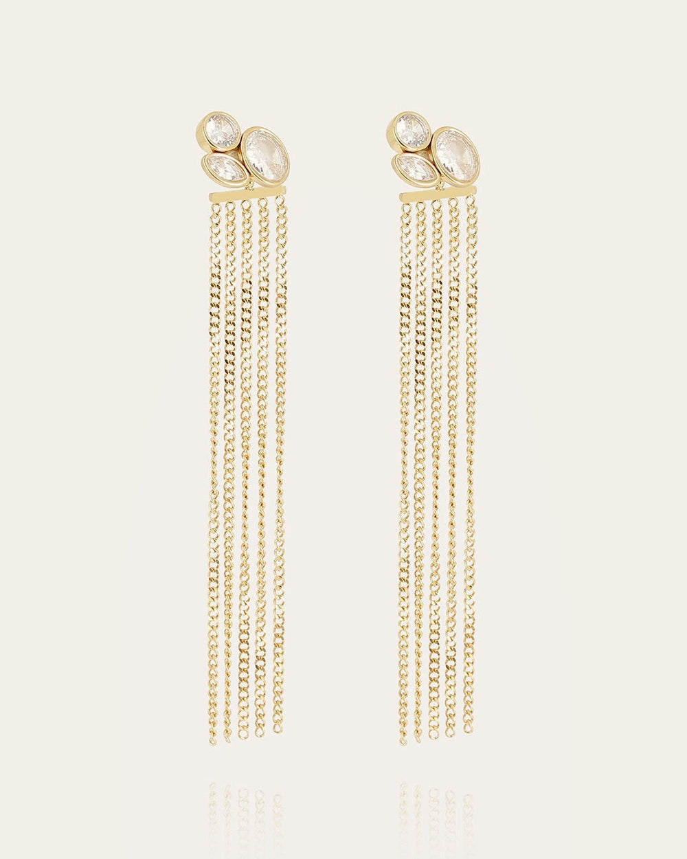Boucles d'oreilles Olyne (Acier doré)