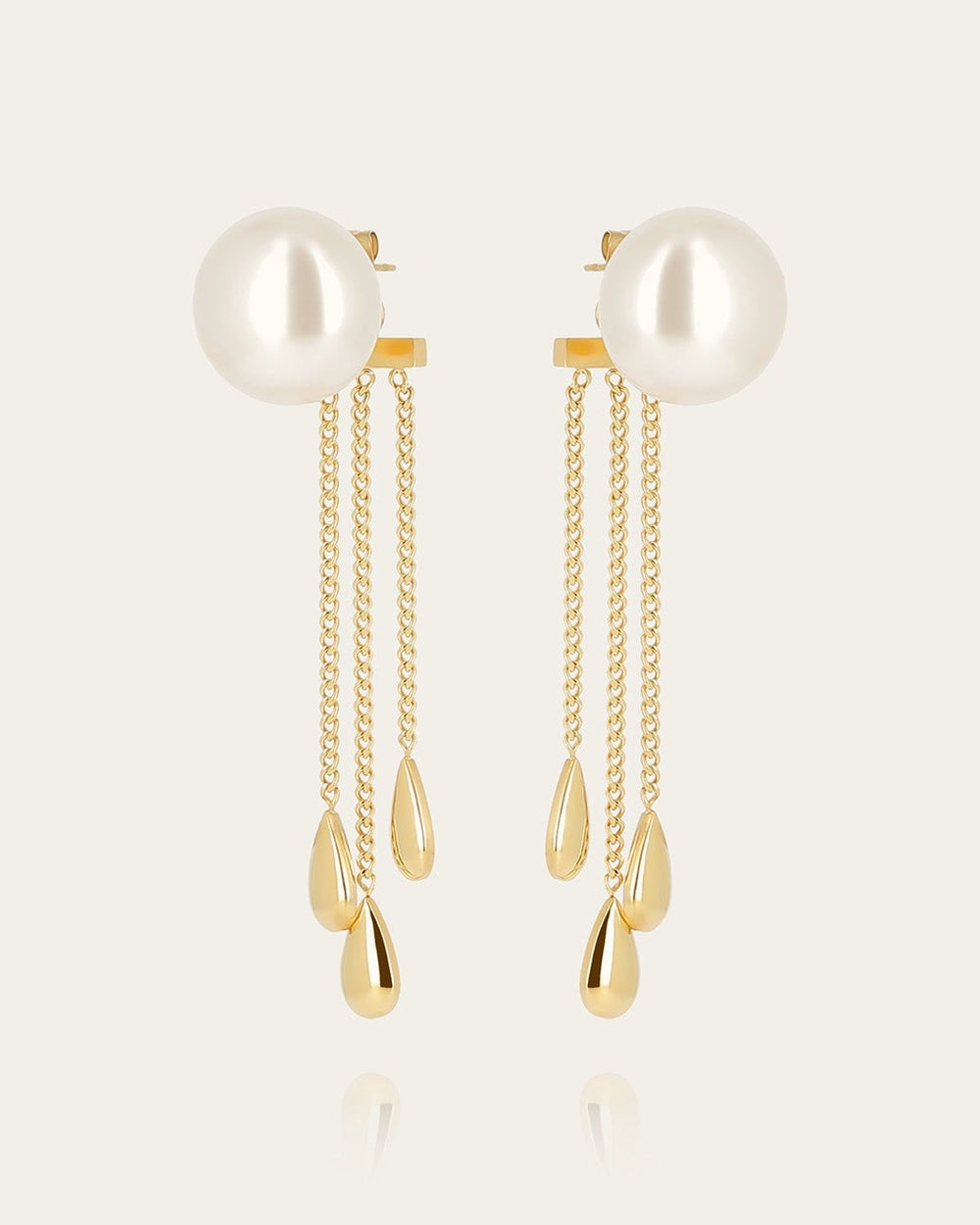 Boucles d'oreilles Lagon (Acier doré)