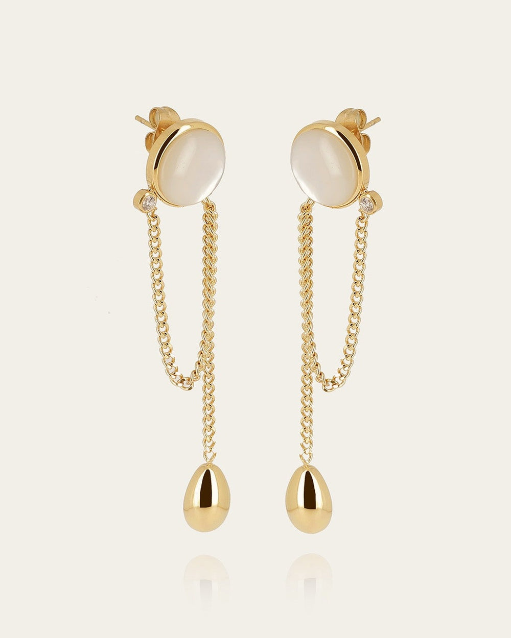 Boucles d'oreilles Comète (Acier doré)