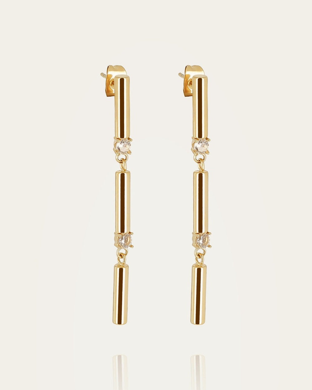 Boucles d'oreilles Arbori (Acier doré)
