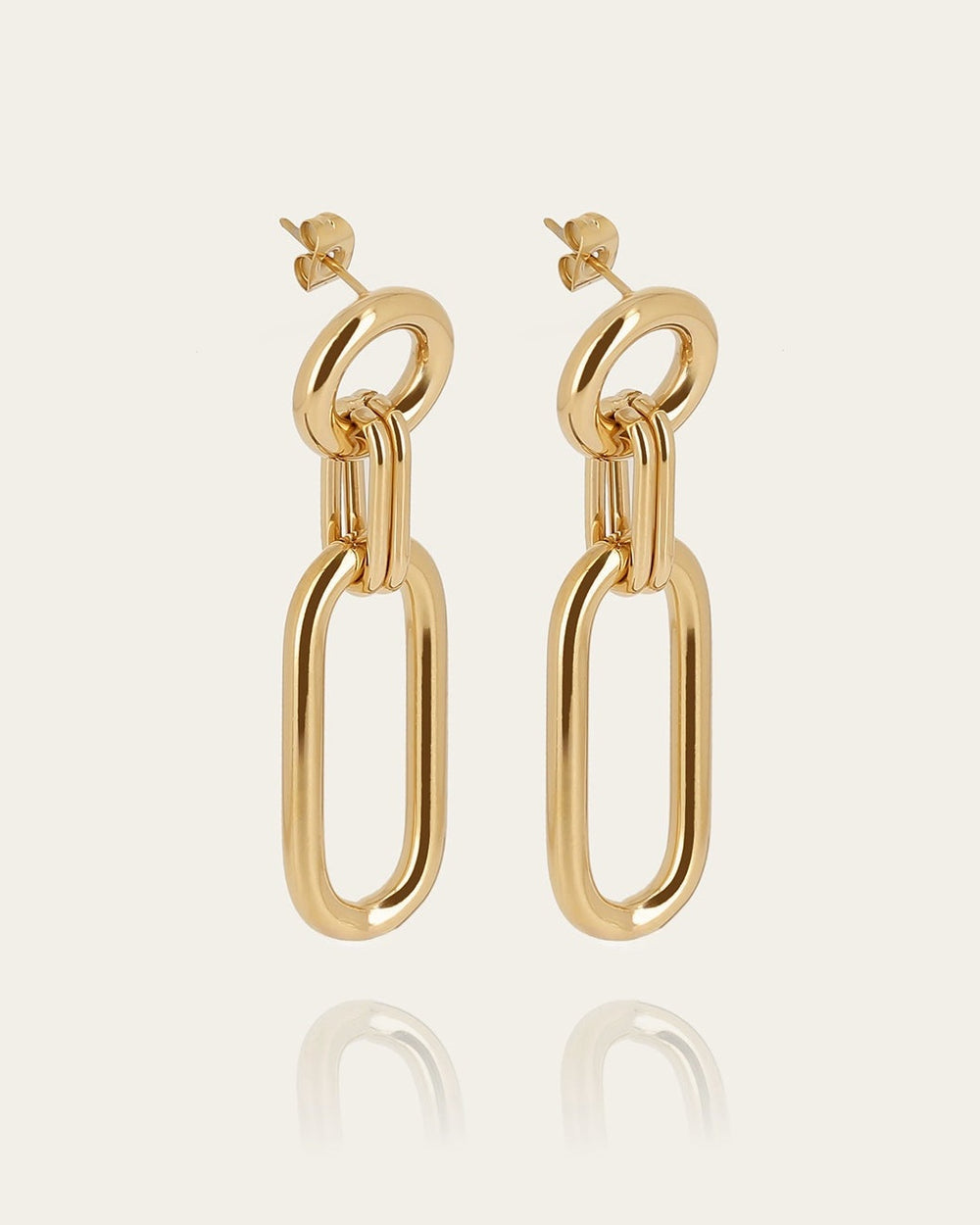 Boucles d'oreilles Mavora (Acier doré)