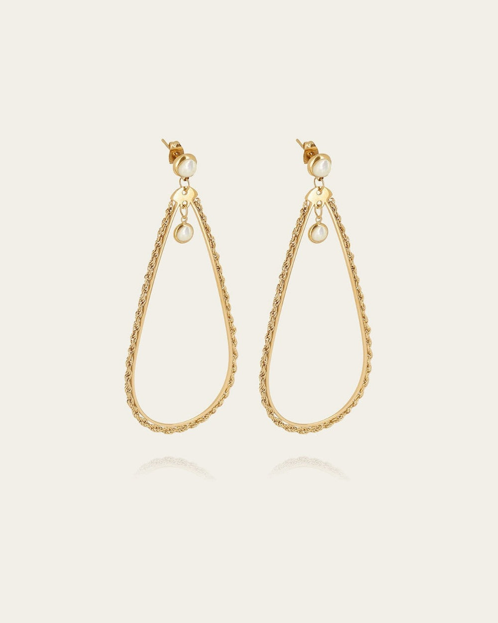 Boucles d'oreilles Iléna (Acier doré)