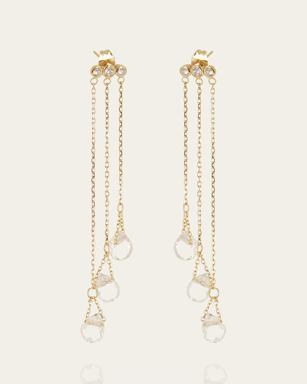 Boucles d'oreilles Aurésia (Acier doré)