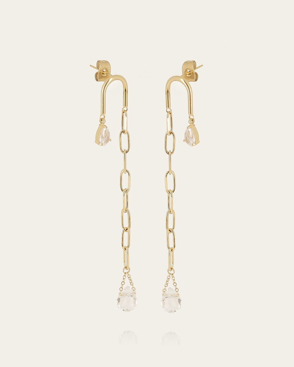 Boucles d'oreilles Lysora (Acier doré)